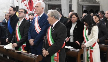 Il Presidente Giani in un momento della cerimonia