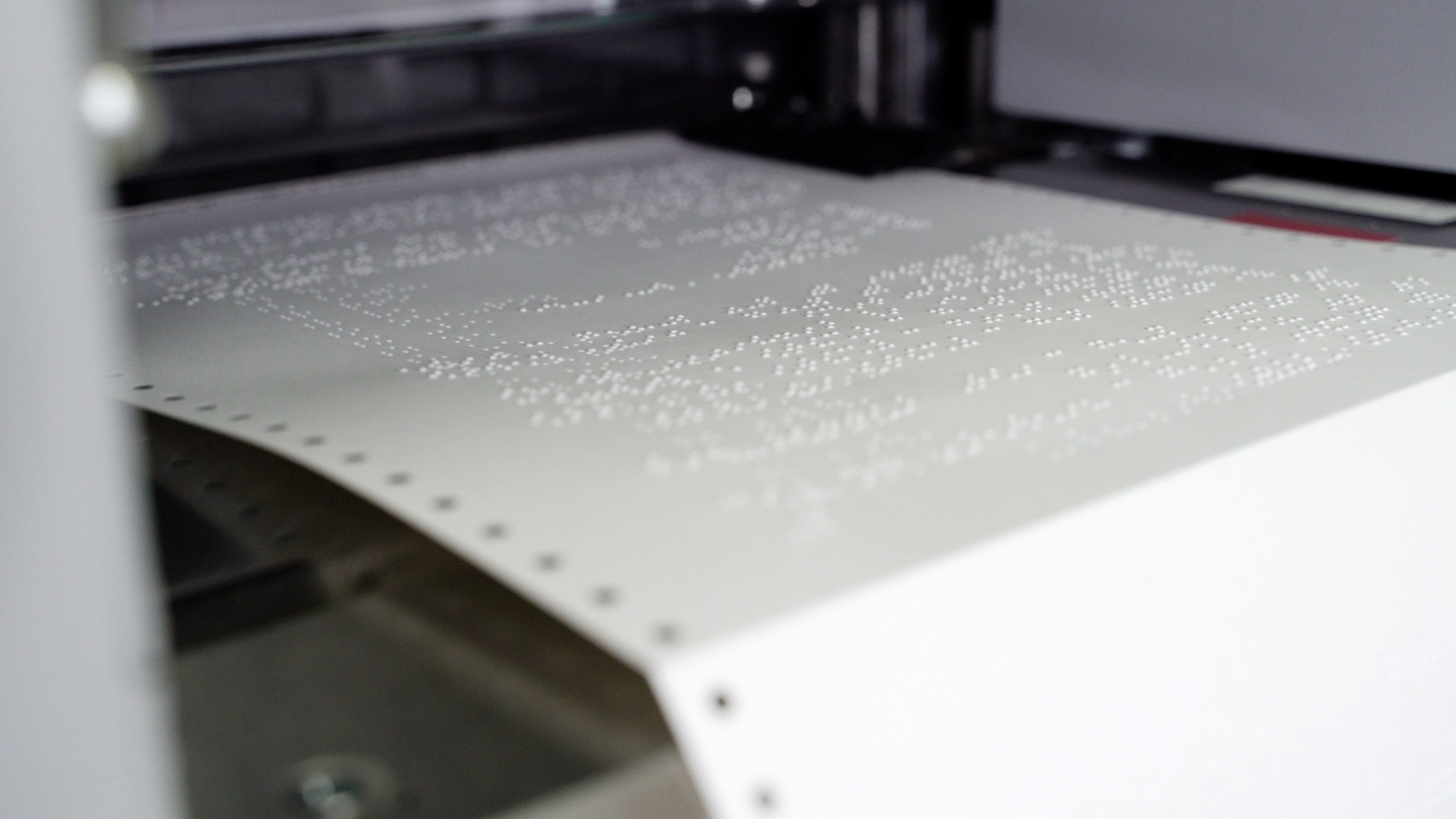 Una stampa in braille di un libro